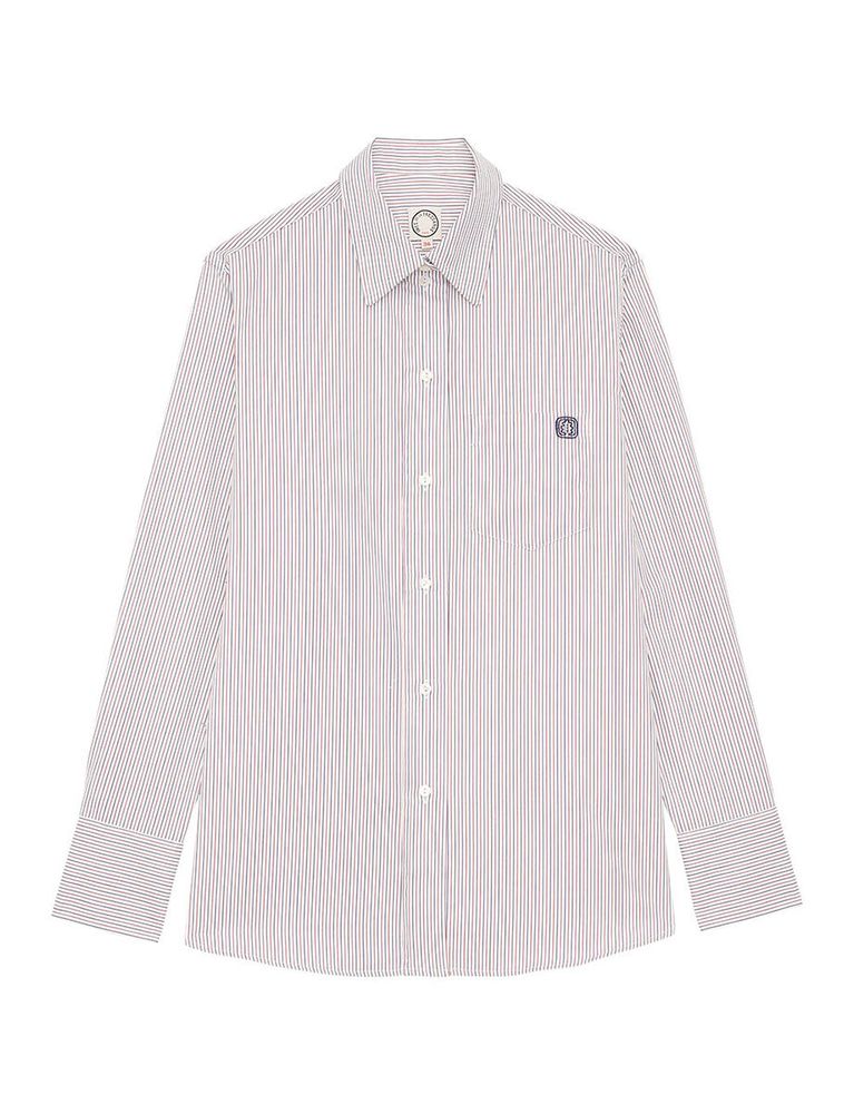 Ines De La Fressange Chemise Maureen Bleu-blanc-rouge In White