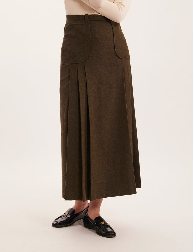 Ines De La Fressange Jupe Leila Kaki