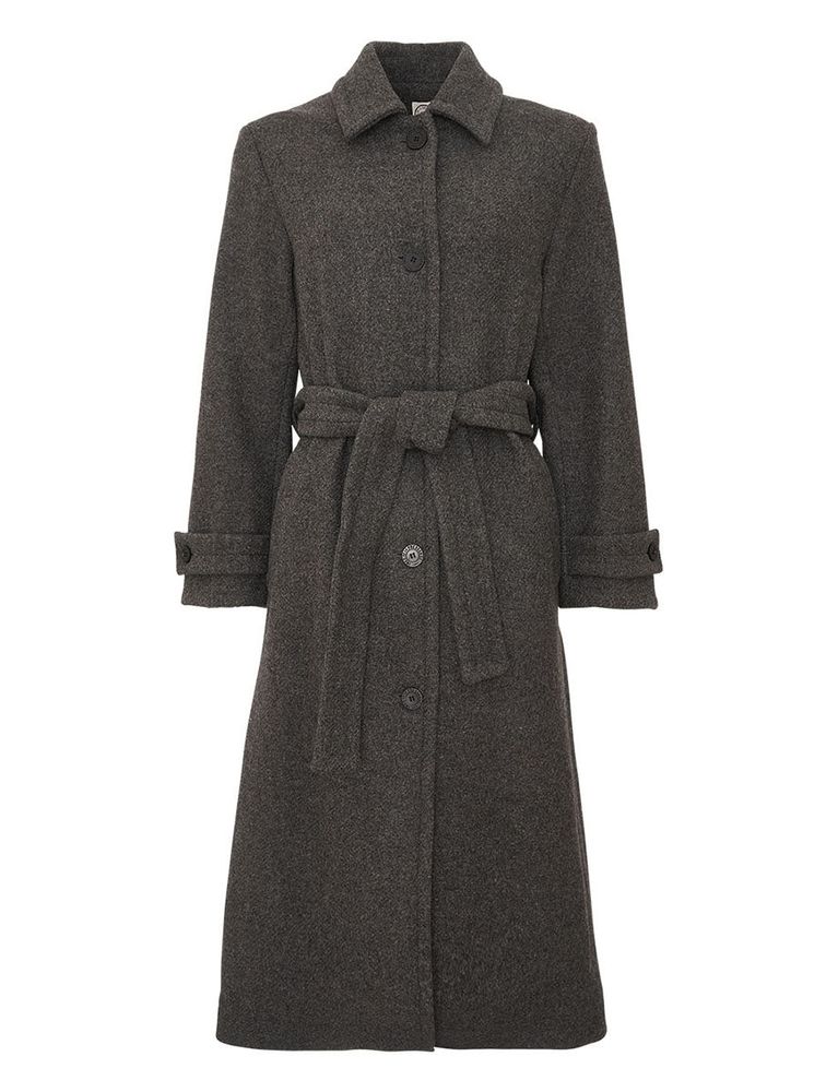 Ines De La Fressange Manteau Esmé Gris Foncé In Black