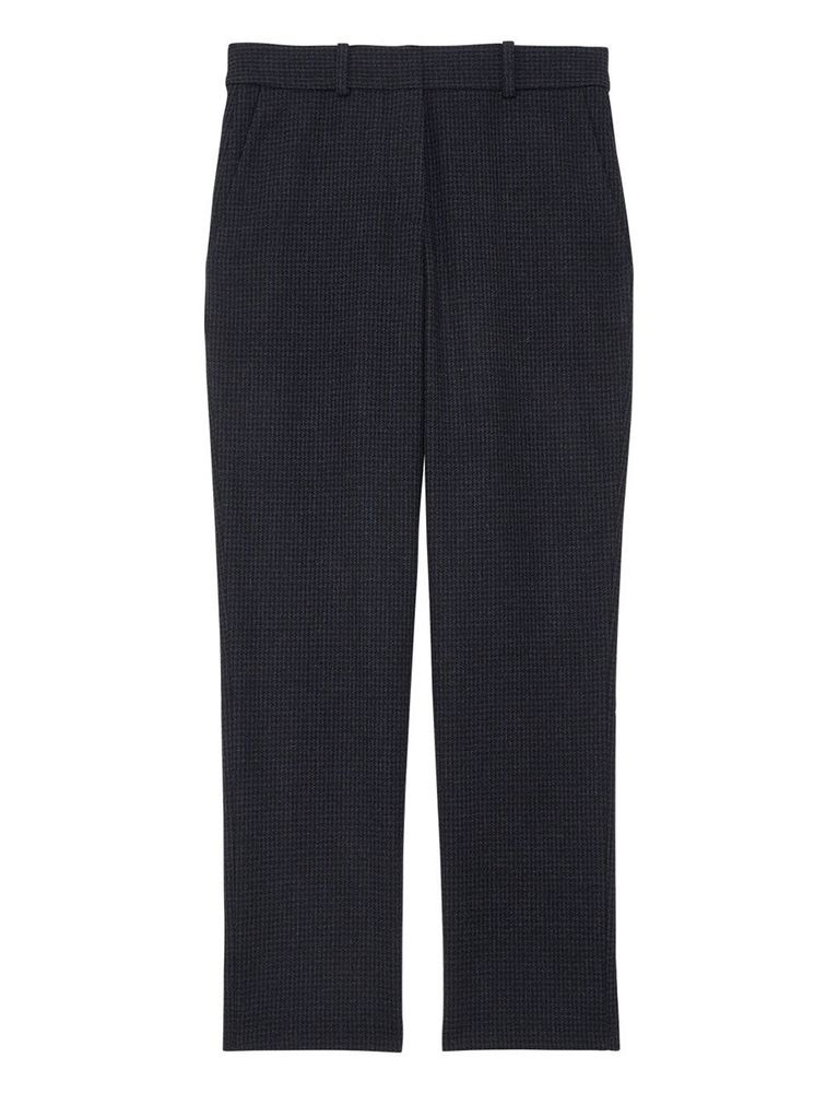 Ines De La Fressange Pantalon Audrey Noir Et Bleu In Blue
