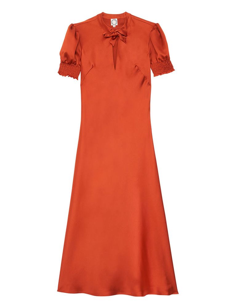Ines De La Fressange Robe Cerise Orange Brûlé