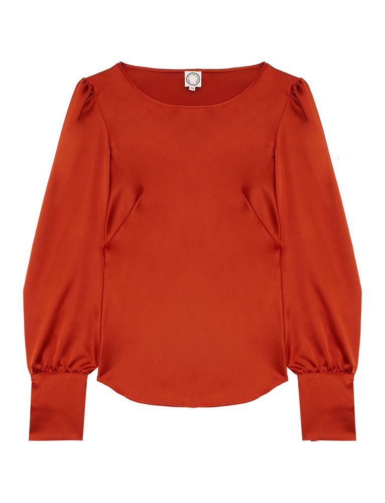 Ines De La Fressange Top Theola Orange Brûlé In Red