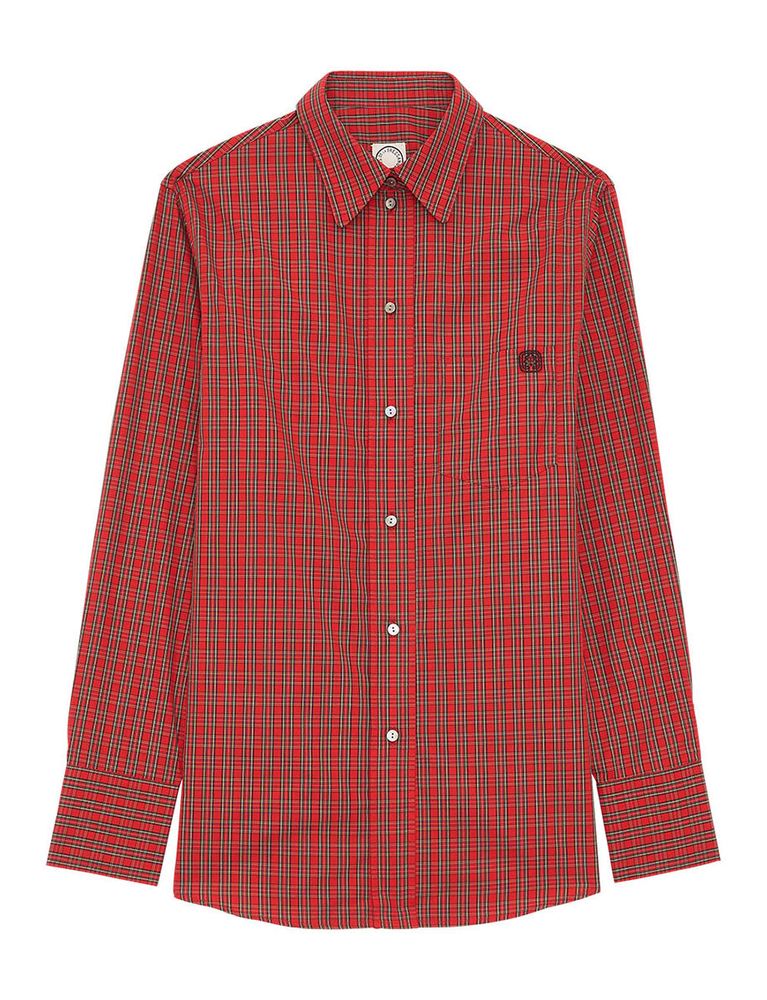 Ines De La Fressange Chemise Maureen À Carreaux Rouge