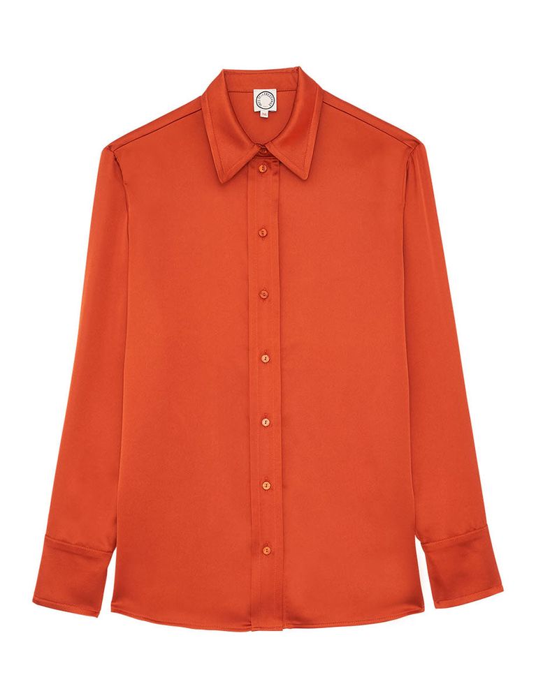 Ines De La Fressange Chemise Maureen Orange Brûlé