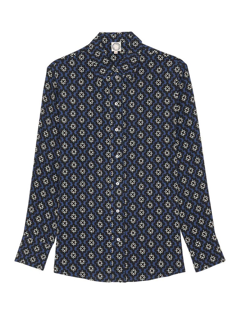 Ines De La Fressange Chemise Maureen Imprimé Bleu