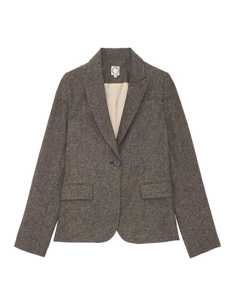 Ines De La Fressange Veste Nicoletta En Laine Mélangée Grise