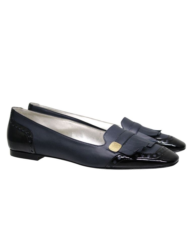 Ines De La Fressange Ballerine Bleue Et Noire