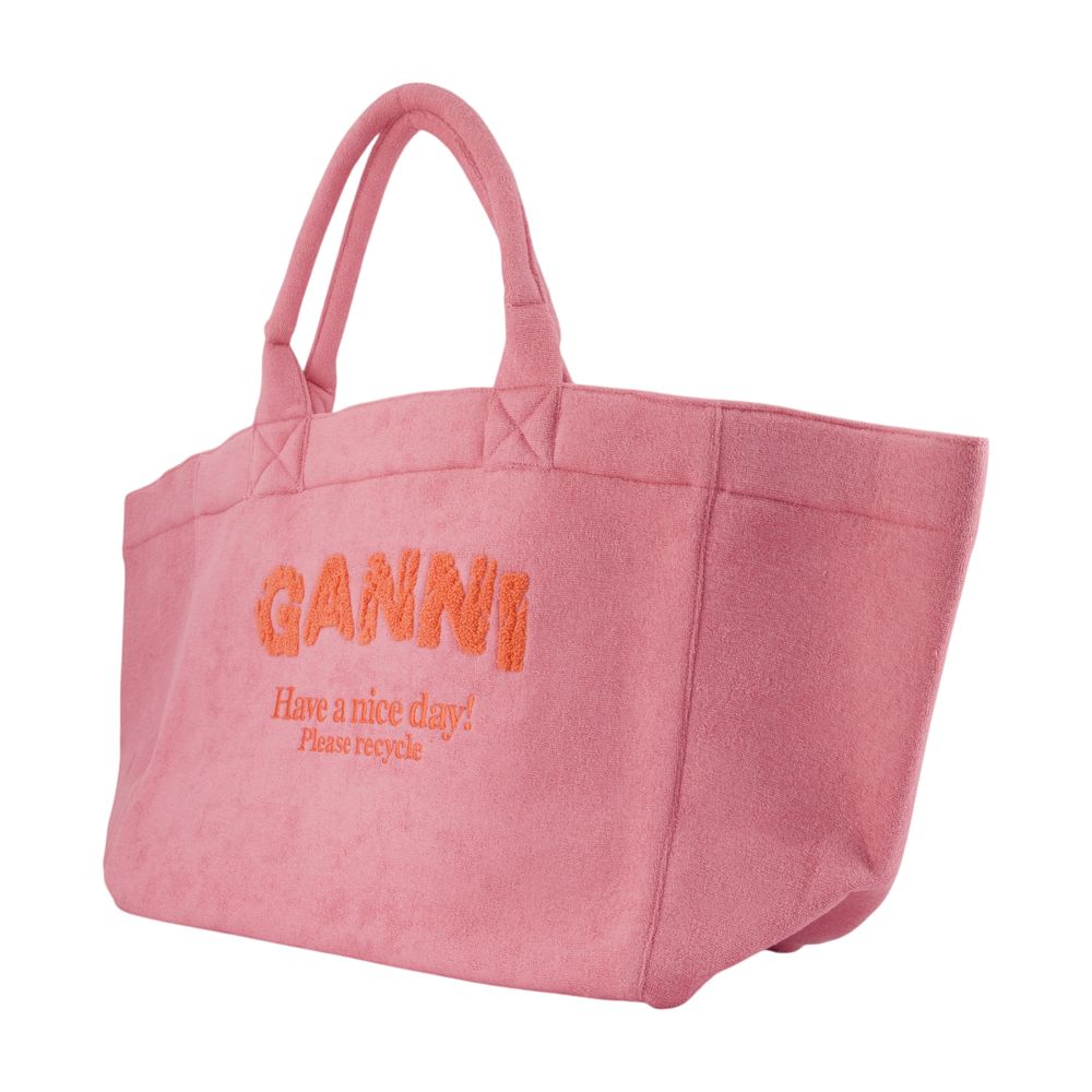 GANNI XXL 비치 리조트 토트백